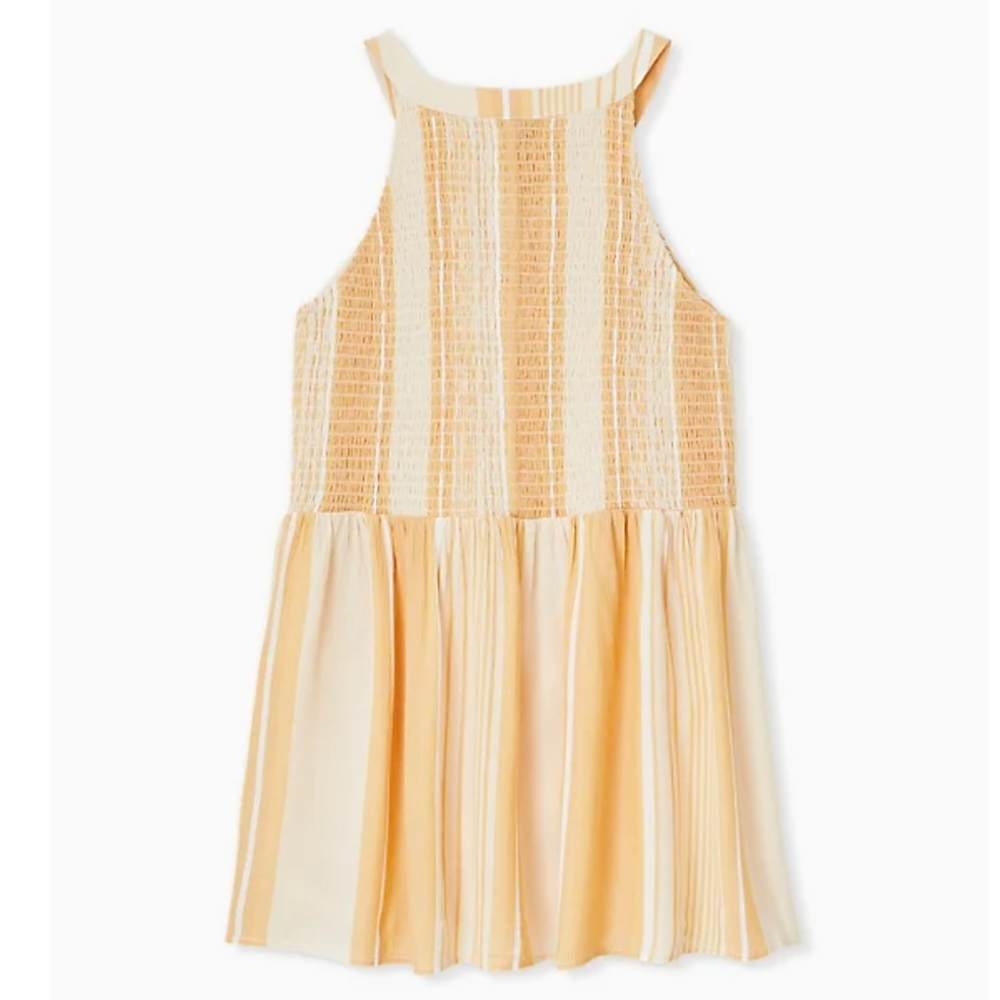 Torrid Button Smocked Babydoll Tank